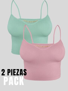 Foto 5 | Set De 2 Tops De Mujer Top-1012 Blusas Casuales O Elegantes En Dos Colores