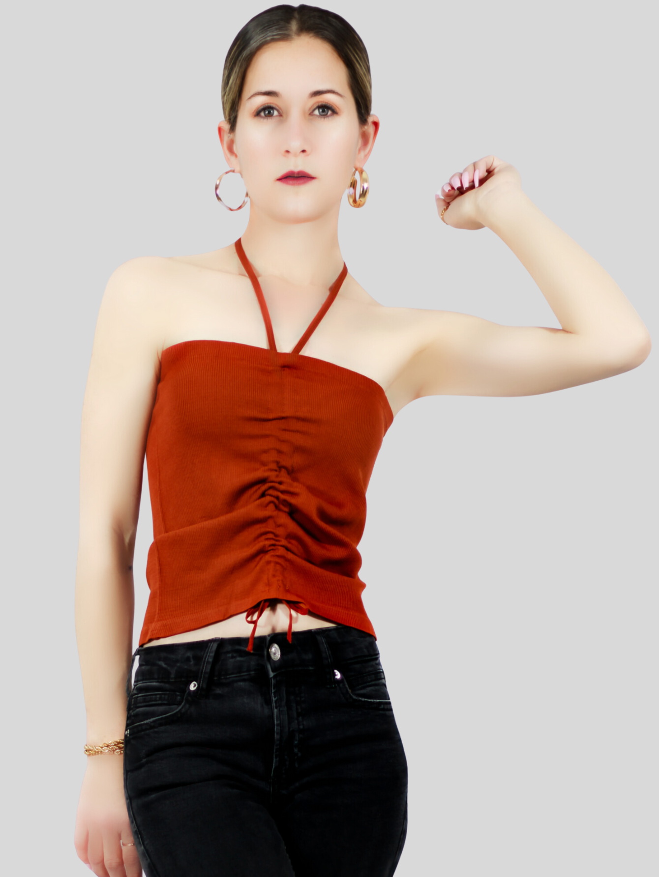 Foto 5 pulgar | Tops Mujer Deportivo O Casual Blusa Top-1016 Shedron Croptop Tirantes