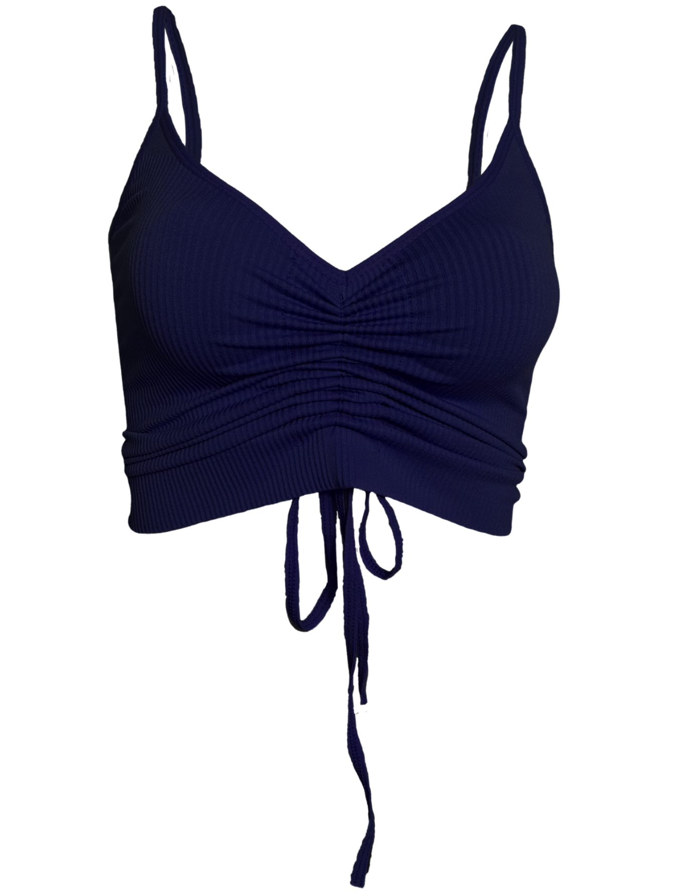 Tops Mujer Deportivo O Casual Blusa Top-06 Azul Marino Croptop Tirantes