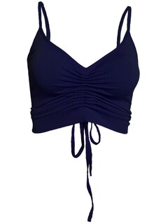 Foto 1 | Tops Mujer Deportivo O Casual Blusa Top-06 Azul Marino Croptop Tirantes