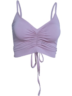 Foto 1 | Tops Mujer Deportivo O Casual Blusa Top-06 Lila Croptop Tirantes