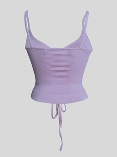Foto 3 | Tops Mujer Deportivo O Casual Blusa Top-06 Lila Croptop Tirantes