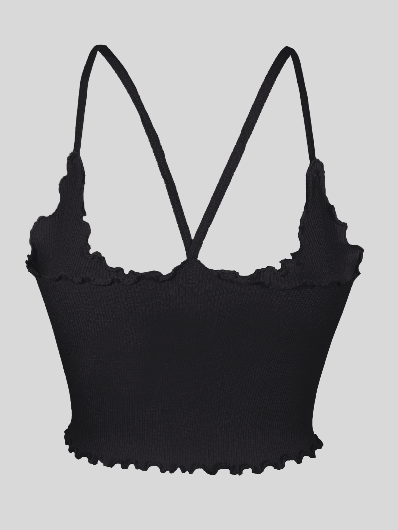 Foto 4 pulgar | Tops Mujer Deportivo O Casual Blusa Top-03 Negro Croptop Tirantes