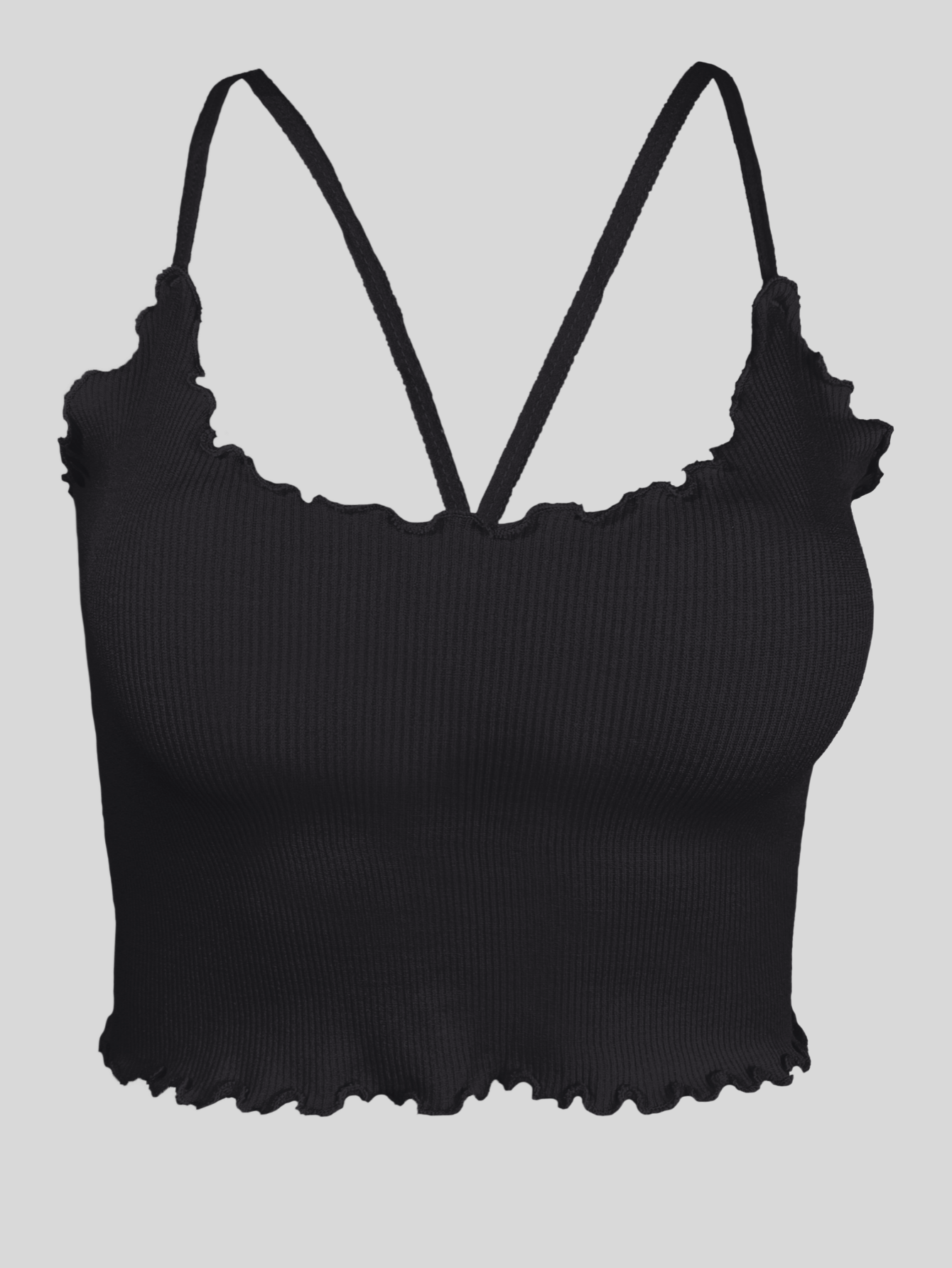 Foto 5 pulgar | Tops Mujer Deportivo O Casual Blusa Top-03 Negro Croptop Tirantes
