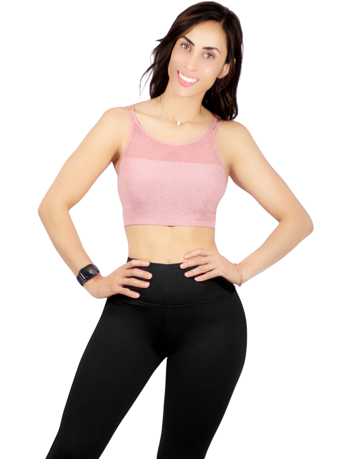 Tops Mujer Deportivo O Casual Blusa Top-1021 Rosa Croptop Tirantes