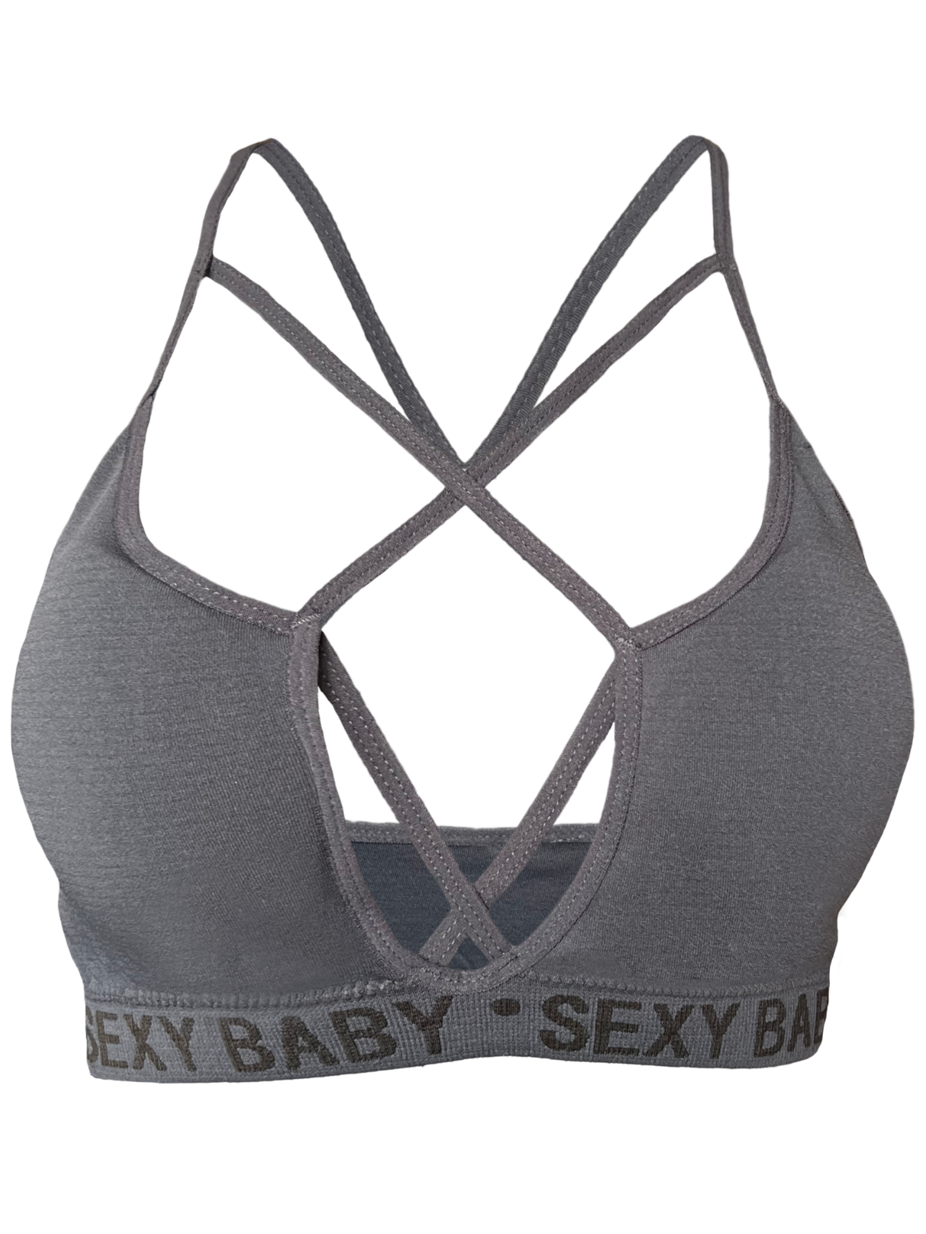 Foto 2 pulgar | Tops Mujer Deportivo O Casual Blusa Top-1019 Gris Croptop Tirantes