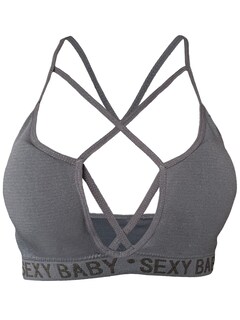 Foto 1 | Tops Mujer Deportivo O Casual Blusa Top-1019 Gris Croptop Tirantes