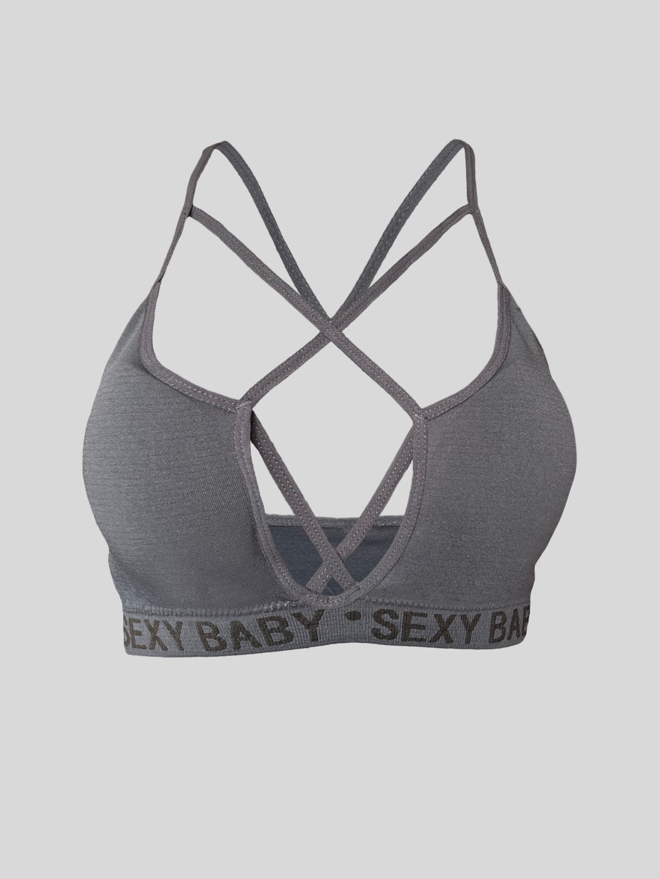 Foto 5 pulgar | Tops Mujer Deportivo O Casual Blusa Top-1019 Gris Croptop Tirantes