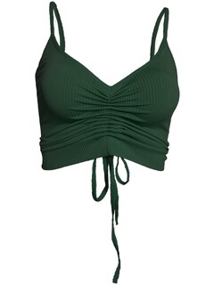 Foto 1 | Tops Mujer Deportivo O Casual Blusa Top-06 Verde Oscuro Croptop Tirantes