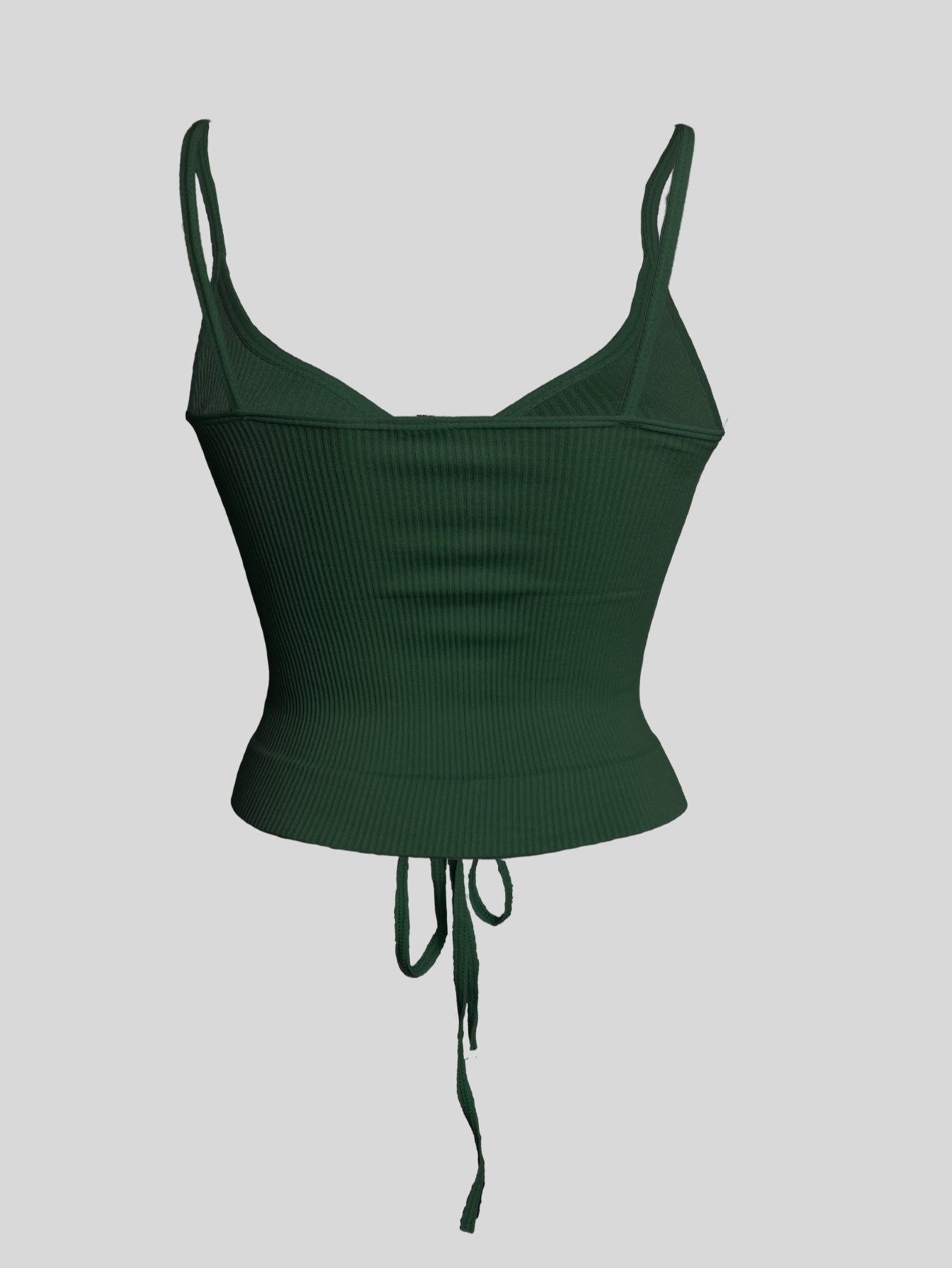 Foto 4 pulgar | Tops Mujer Deportivo O Casual Blusa Top-06 Verde Oscuro Croptop Tirantes