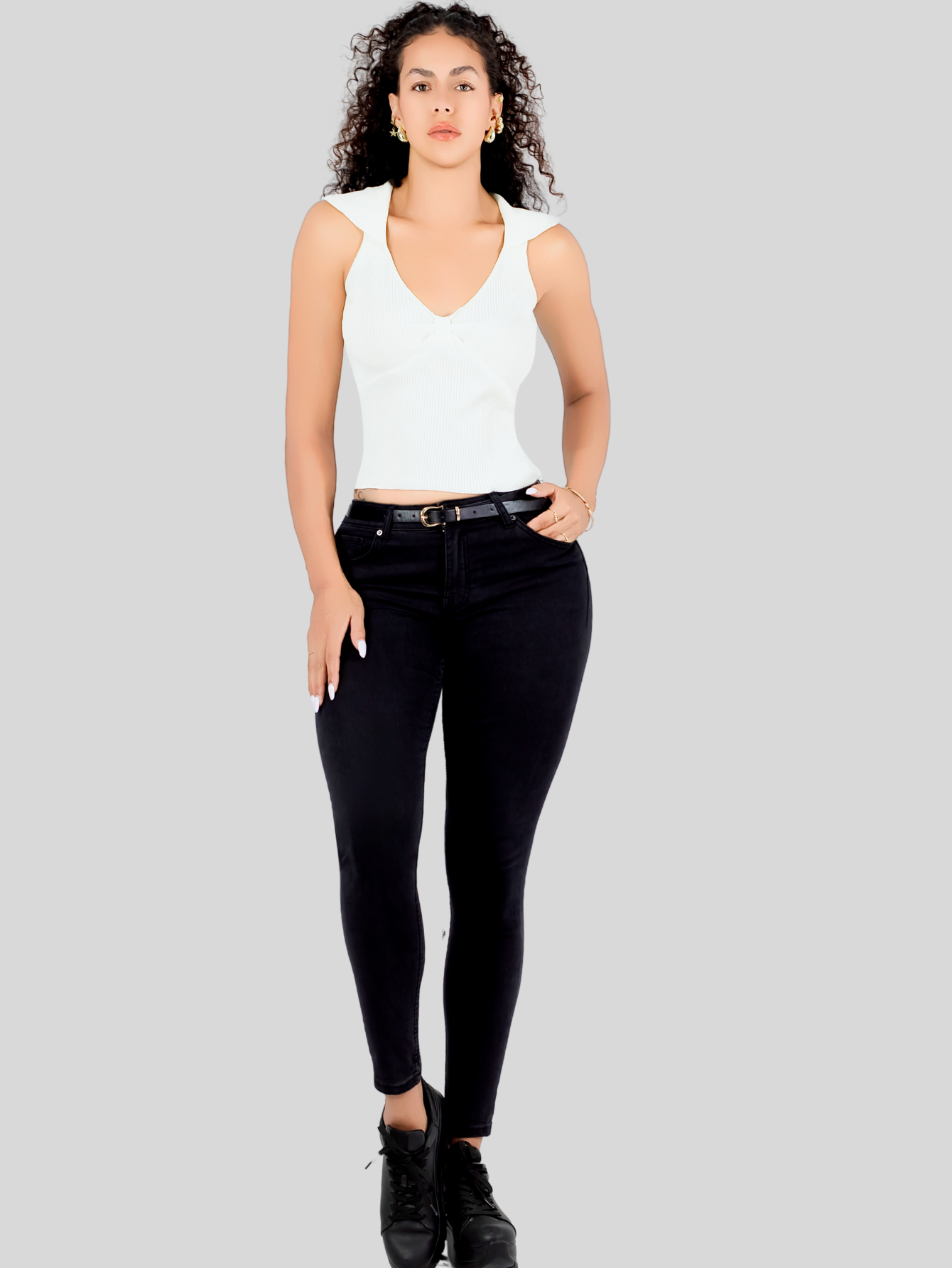 Foto 3 pulgar | Blusa Casual Mujer Moderna Tejido Acanalado Bl-1032 Crema Stretch