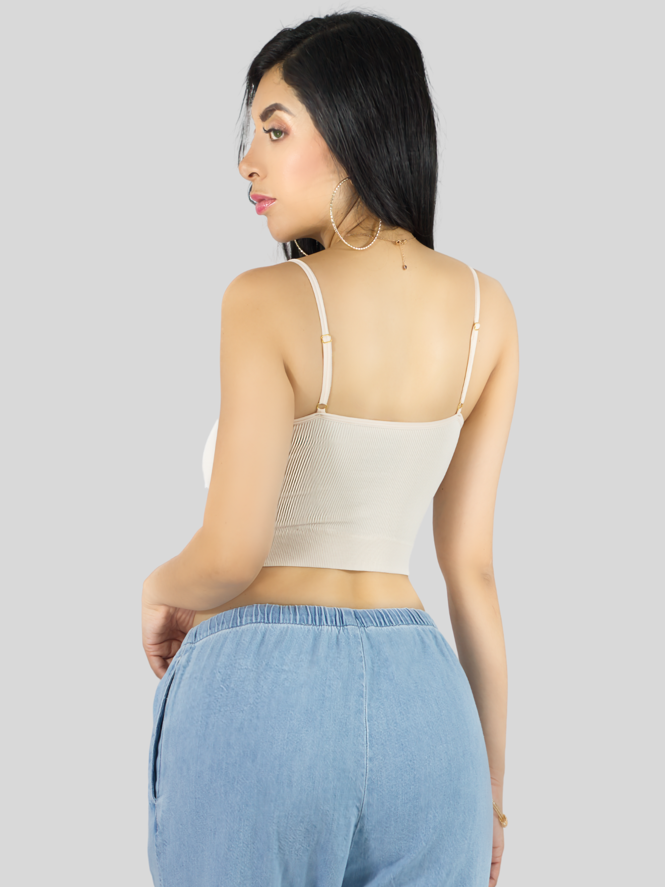 Foto 4 pulgar | Set De 3 Crop Top De Mujer Top-07-px3 Negro, Cafe  Y Blanco Deportivo O Casual