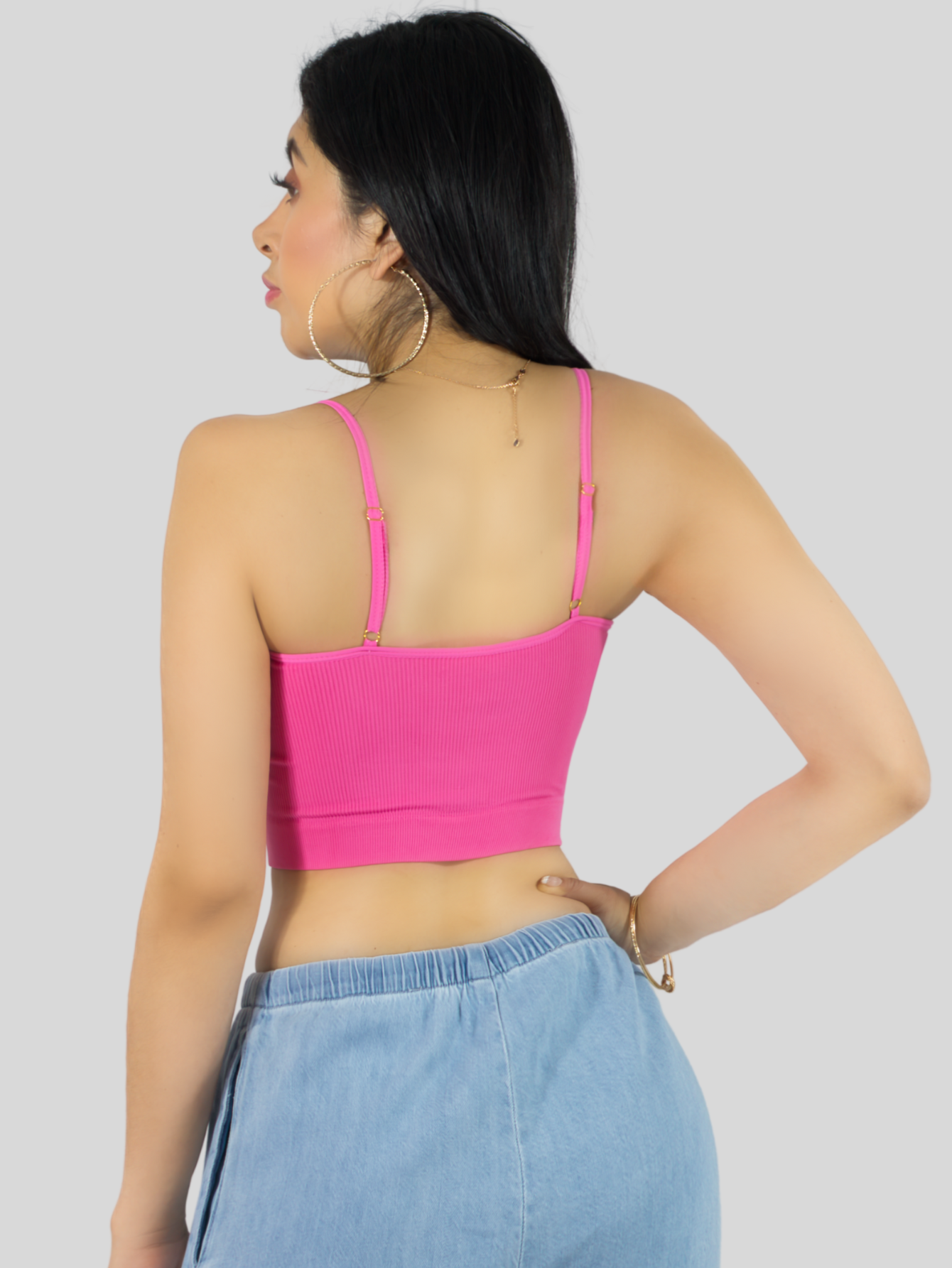 Foto 4 pulgar | Set De 3 Crop Top De Mujer Top-07-px3 Gris, Rojo Y Rosa  Deportivo O Casual