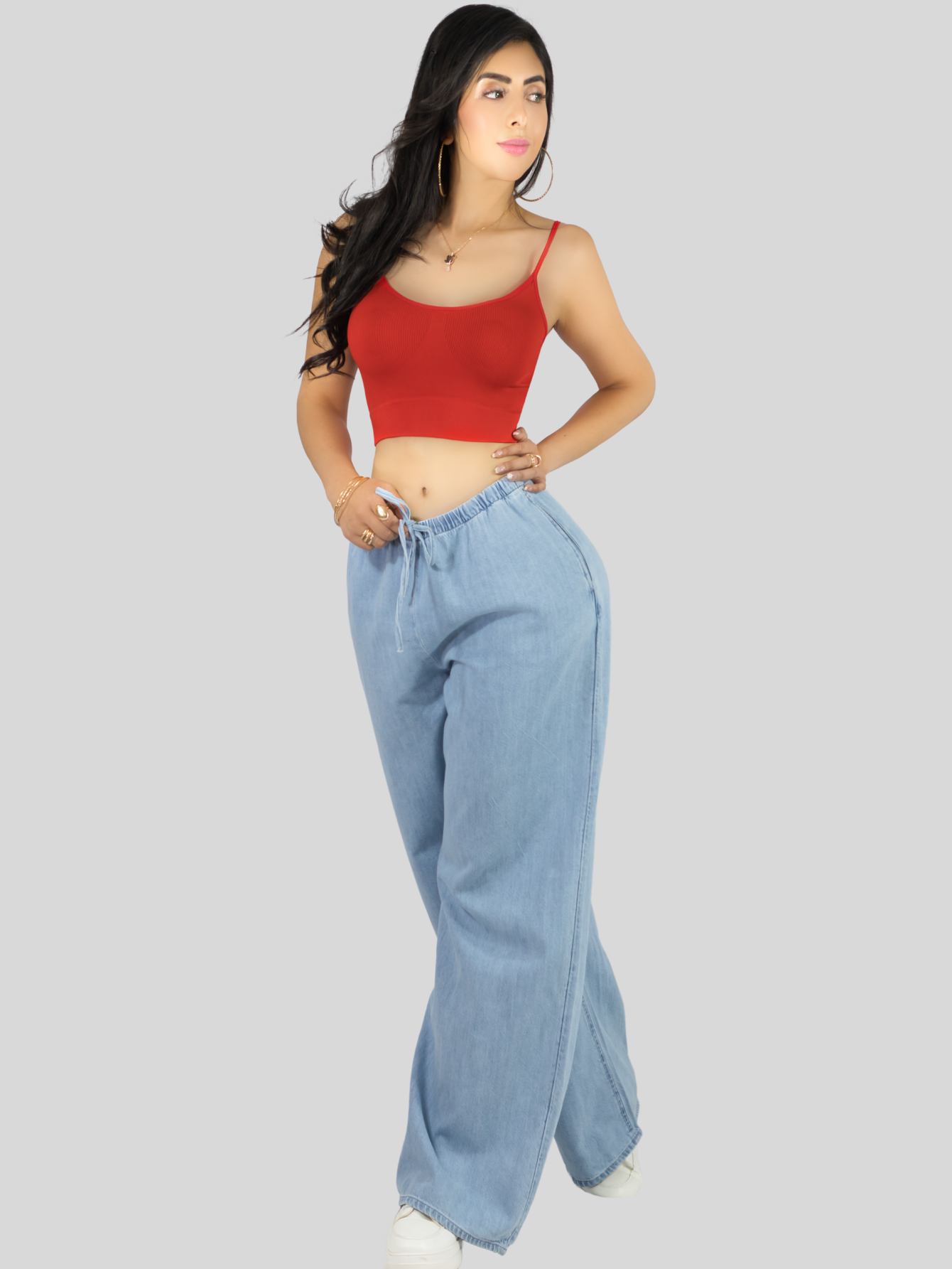 Foto 5 pulgar | Set De 3 Crop Top De Mujer Top-07-px3 Gris, Rojo Y Rosa  Deportivo O Casual
