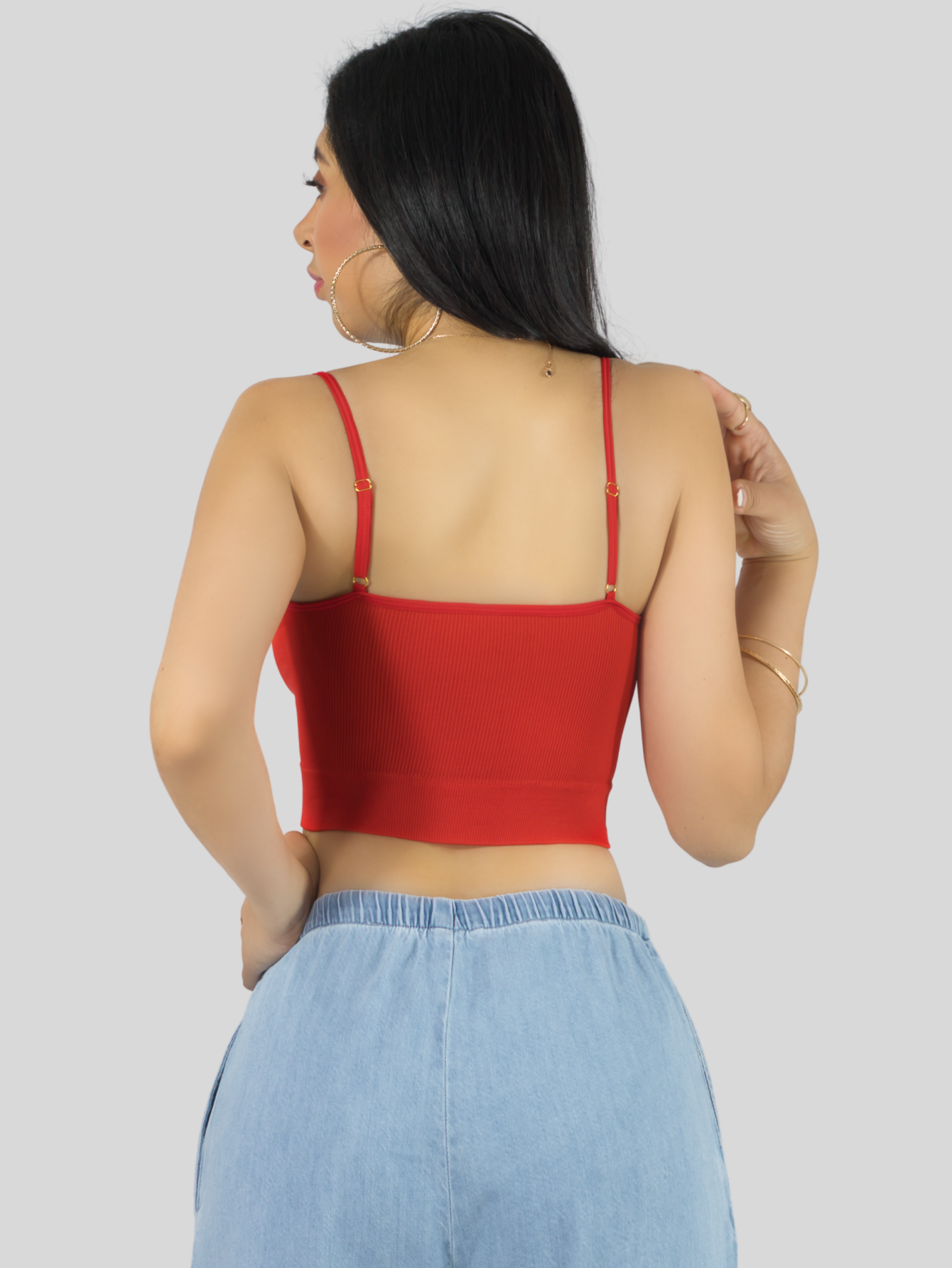 Foto 6 pulgar | Set De 3 Crop Top De Mujer Top-07-px3 Gris, Rojo Y Rosa  Deportivo O Casual