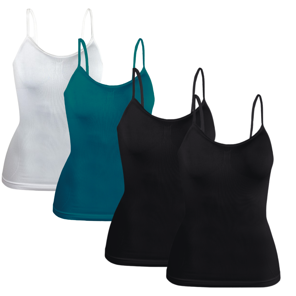Foto 2 pulgar | Set 4 Blusas Mujer Tirantes Casual Blusa Bl-1005-px4 Variedad De Colores Crop Top Dama