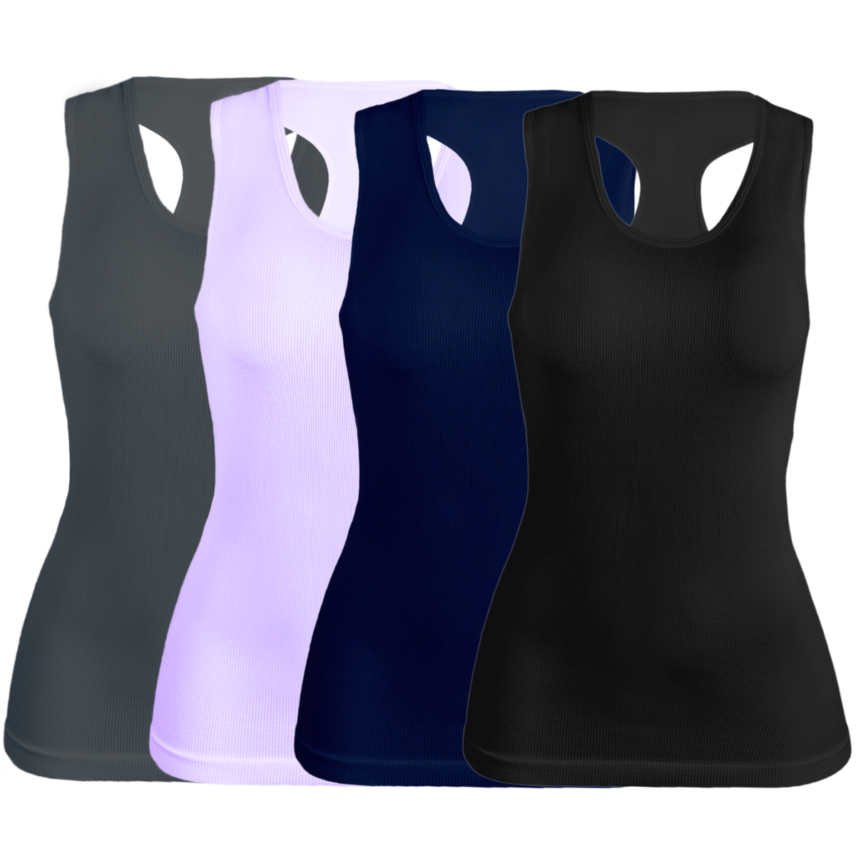 Foto 2 pulgar | Pack De 4 Blusas De Tirante Unitalla Microfibra Fresca Basicos De Mujer Croptop Dama Bl-1007 Surtido En Color Ajustables