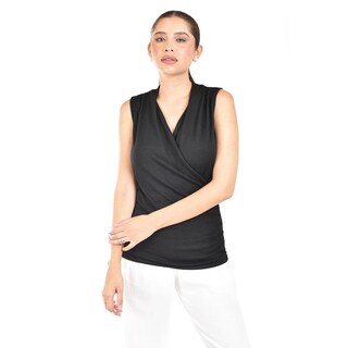 Foto 1 | Blusa Escote Cruzado Roman Fashion /juvenil, 10284 (negro) Multicolor