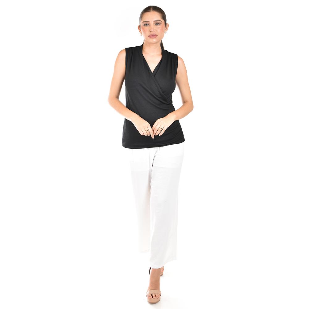 Foto 5 pulgar | Blusa Escote Cruzado Roman Fashion /juvenil, 10284 (negro) Multicolor
