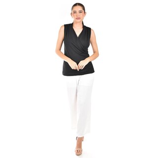 Foto 4 | Blusa Escote Cruzado Roman Fashion /juvenil, 10284 (negro) Multicolor