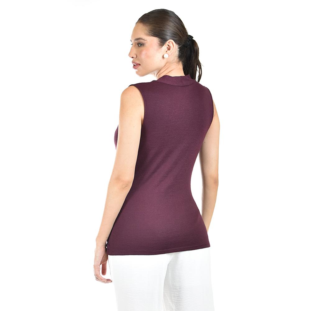 Foto 4 pulgar | Blusa Escote Cruzado Roman Fashion /juvenil, 10284 (vino) Vino
