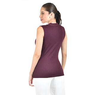 Foto 3 | Blusa Escote Cruzado Roman Fashion /juvenil, 10284 (vino) Vino