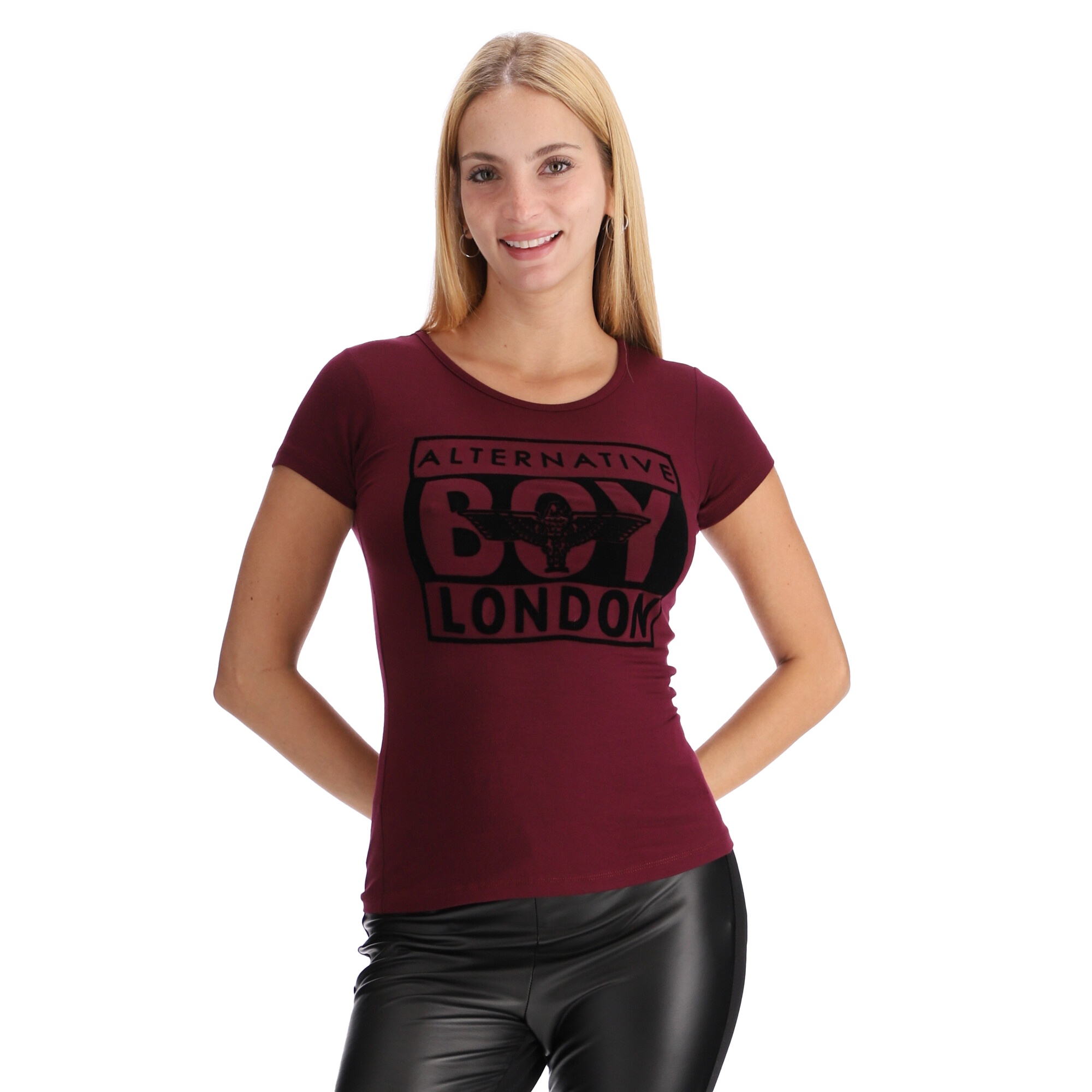 Foto 2 pulgar | Blusa Cuello Redondo Boy London para Mujer