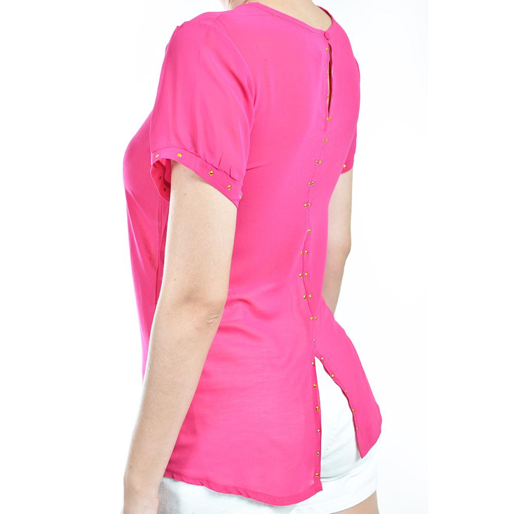 Foto 5 pulgar | Blusa Ligera Con Detalles Metalicos Roman Fashion /juvenil, 8031 (fiusha) Multicolor