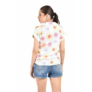 Foto 3 | Blusa Juvenil Con Nudo Roman Fashion, 1965 (blanco) Blanco