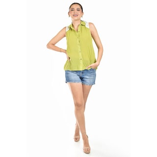 Foto 5 | Blusa Con Detalle De Encanje Roman Fashion /juvenil, 8040 (lima) Verde Lima