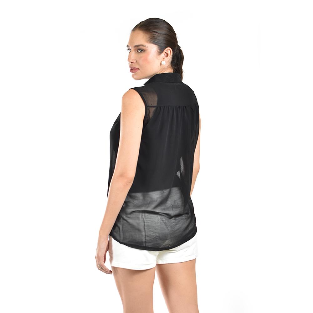 Foto 4 pulgar | Blusa Con Detalle De Perlas Roman Fashion /juvenil, 8037 (negro) Negro
