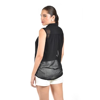 Foto 3 | Blusa Con Detalle De Perlas Roman Fashion /juvenil, 8037 (negro) Negro