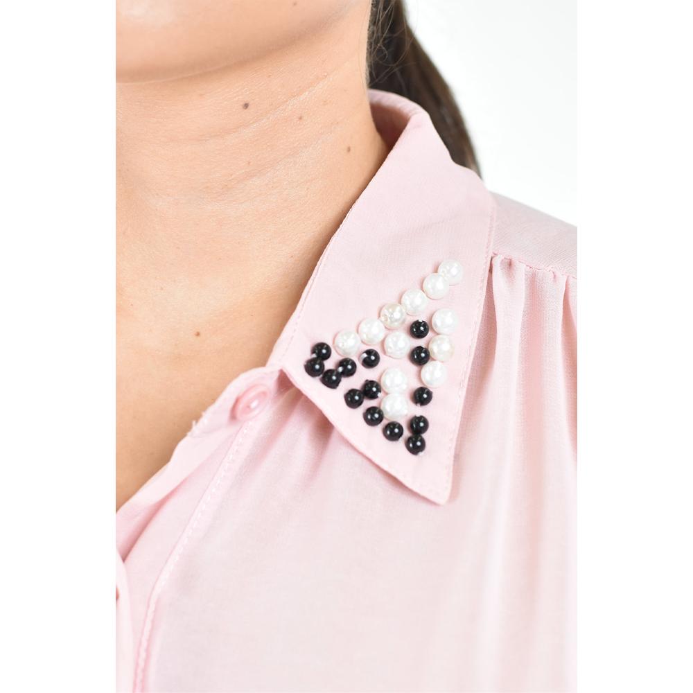 Foto 4 | Blusa Con Detalle De Perlas Roman Fashion /juvenil, 8037 (rosa Palo) Rosa