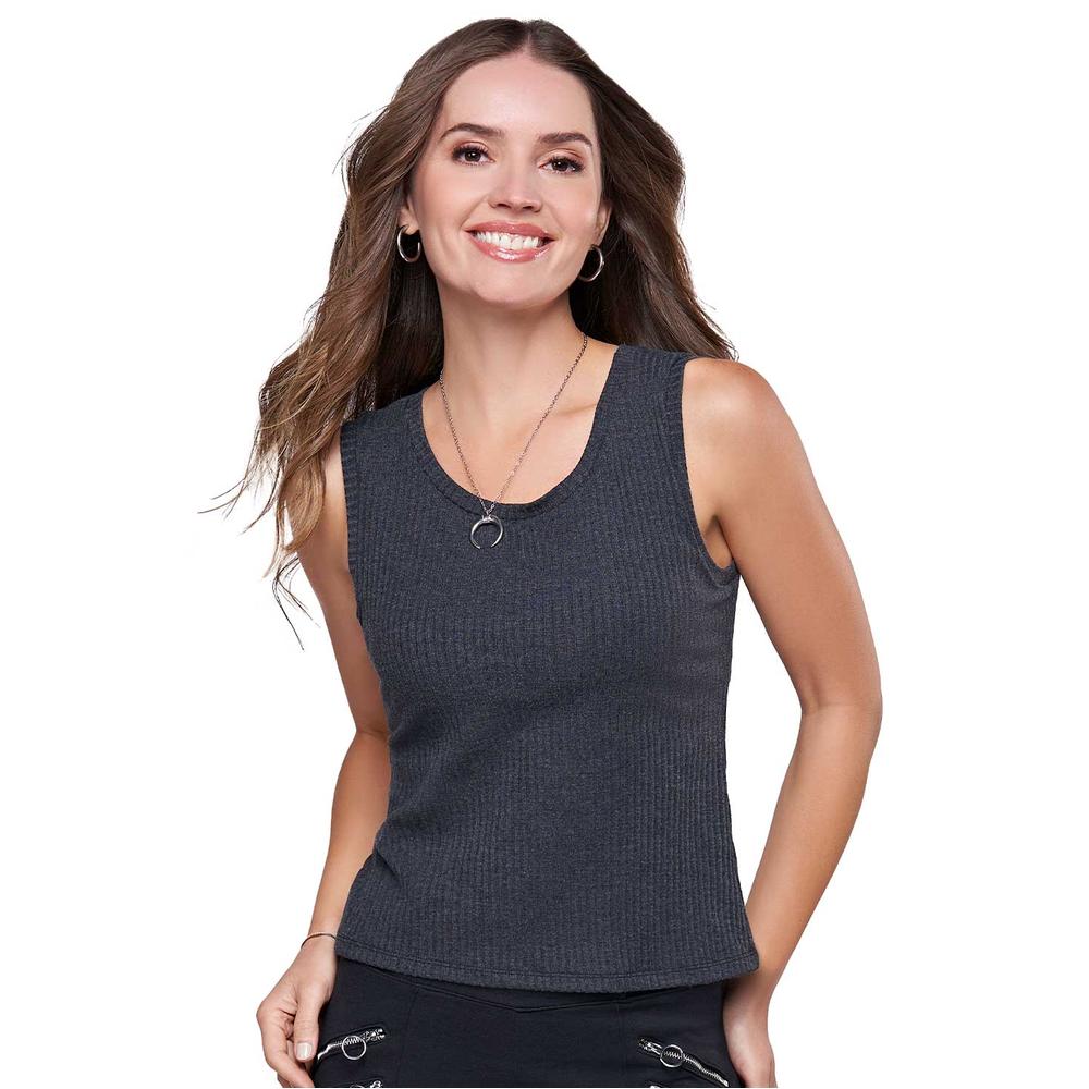 Foto 2 pulgar | Blusa Ilusión 81274 Gris Oscuro