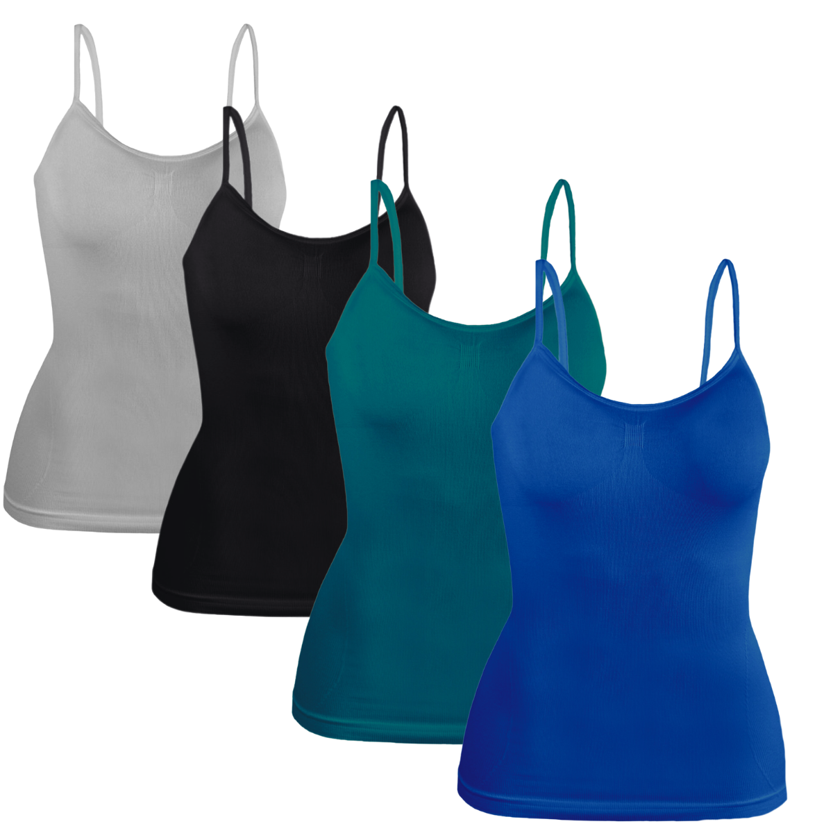 Foto 1 | Set 4 Blusas Mujer Tirantes Casual Blusa Bl-1005-px4 Variedad De Colores Crop Top Dama