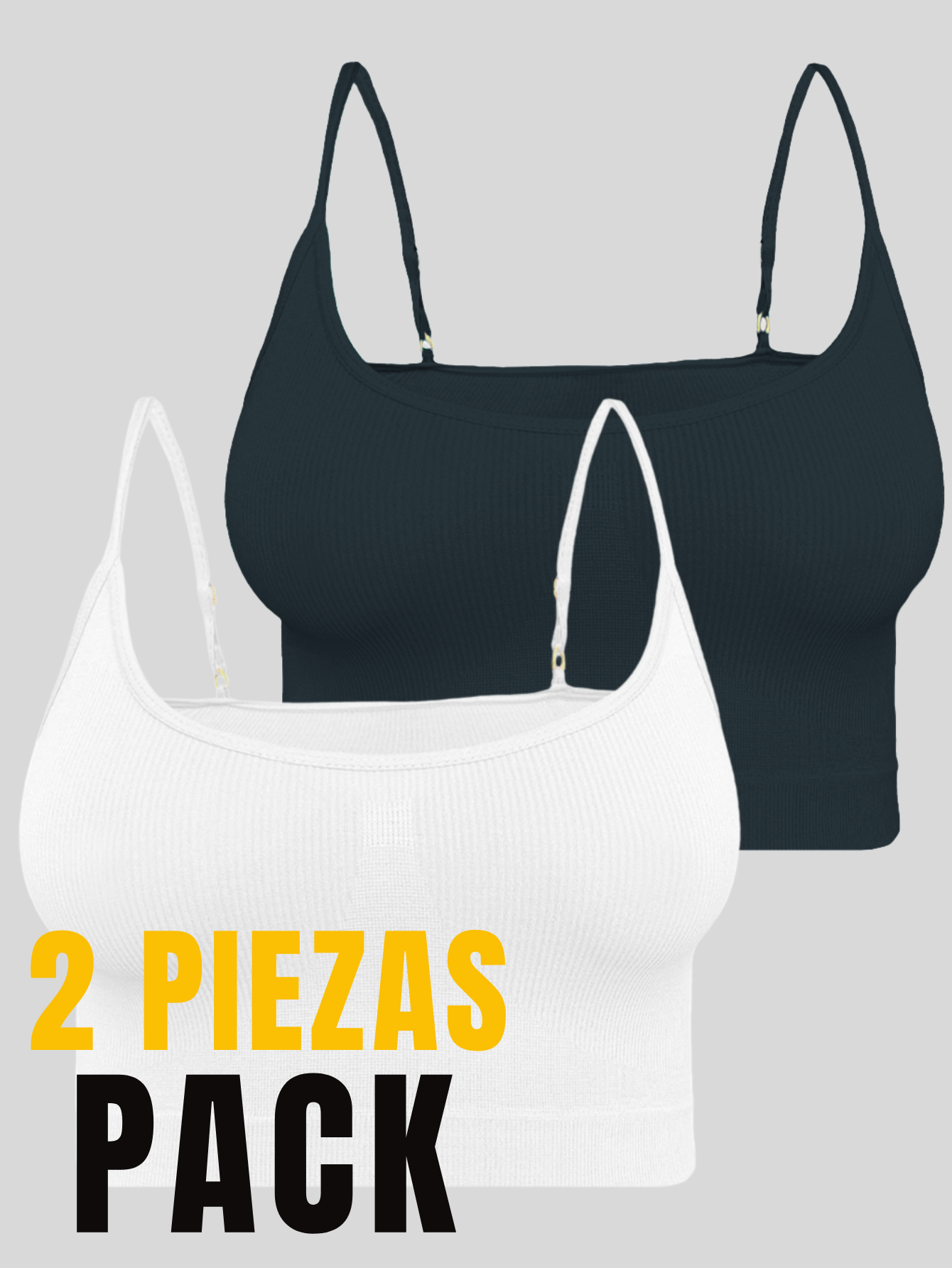 Foto 6 pulgar | Set De 2 Top De Mujer Top-07-px2 Variedad De Colores Deportivo O Casual Stretch