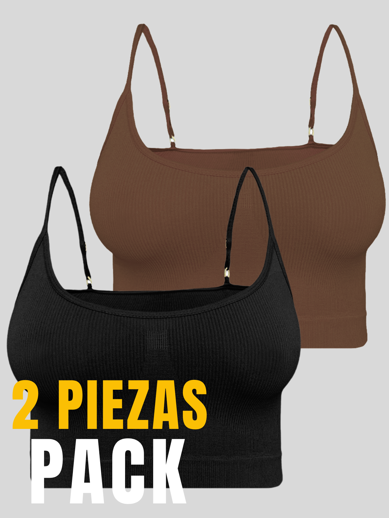 Foto 6 pulgar | Set De 2 Top De Mujer Top-07-px2 Variedad De Colores Deportivo O Casual Stretch