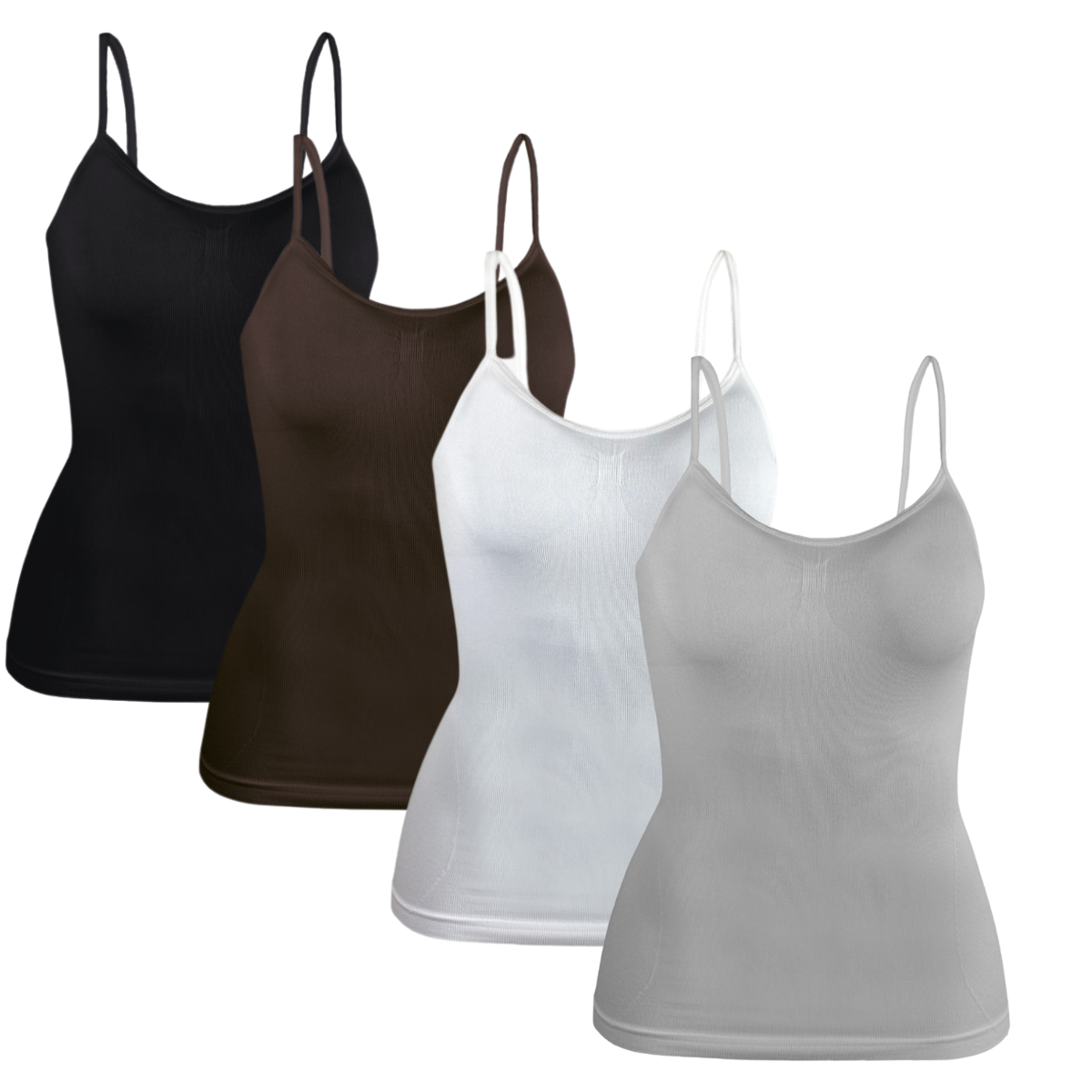 Foto 2 pulgar | Set 4 Blusas Mujer Tirantes Casual Blusa Bl-1005-px4 Variedad De Colores Crop Top Dama