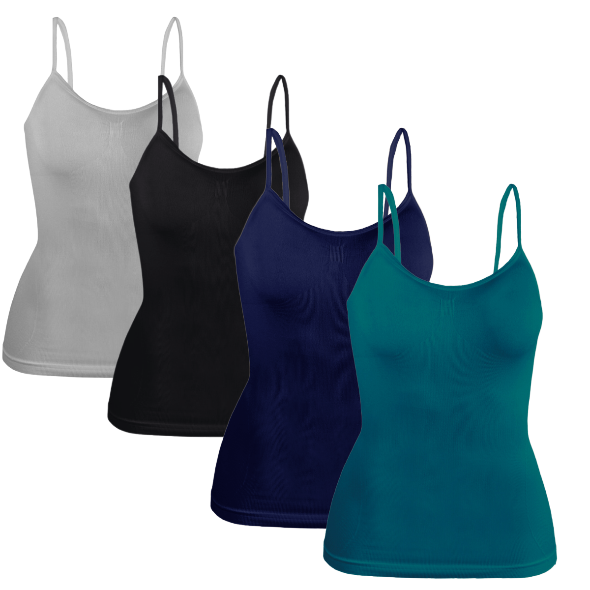Foto 2 pulgar | Set 4 Blusas Mujer Tirantes Casual Blusa Bl-1005-px4 Variedad De Colores Crop Top Dama