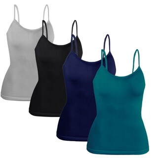 Foto 1 | Set 4 Blusas Mujer Tirantes Casual Blusa Bl-1005-px4 Variedad De Colores Crop Top Dama