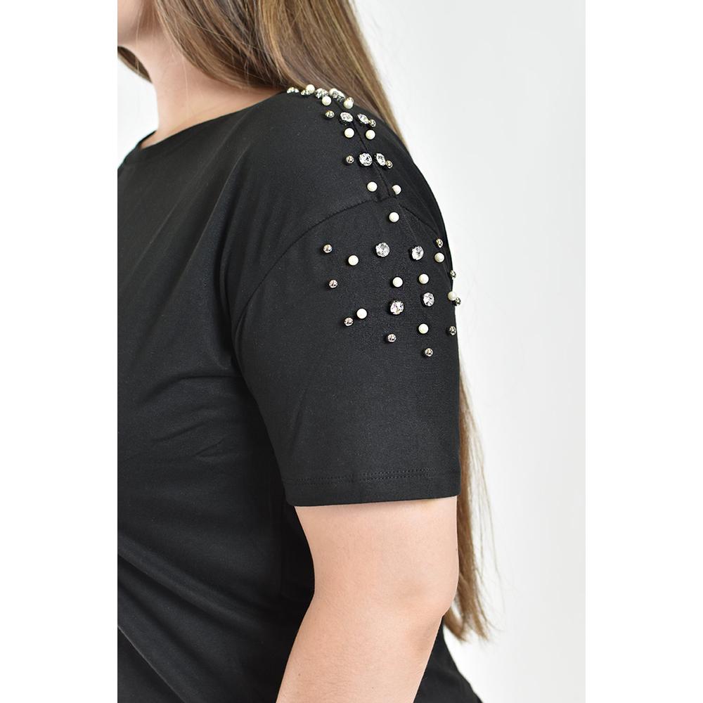Foto 5 pulgar | Blusa con Pedrería Roman Fashion para Mujer
