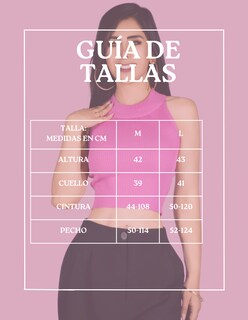 Foto 8 | Blusa Crop Cuello Halter Canale Bl-1035 Fucsia Diseño Elegante Y Comodidad