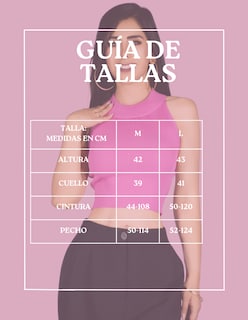 Foto 8 | Blusa Crop Cuello Halter Canale Bl-1035 Azul Claro Diseño Elegante Y Comodidad