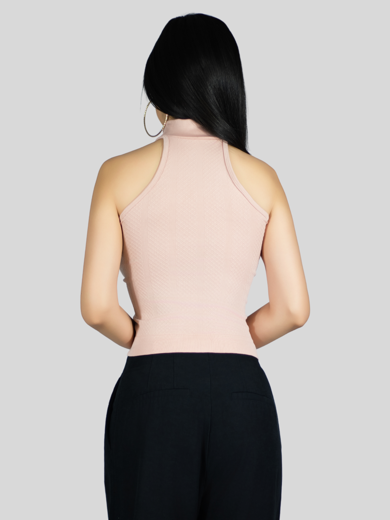 Foto 4 pulgar | Blusas Mujer Unitalla Texturizada Casual Bl-1029 Coral Elegante Crop Top