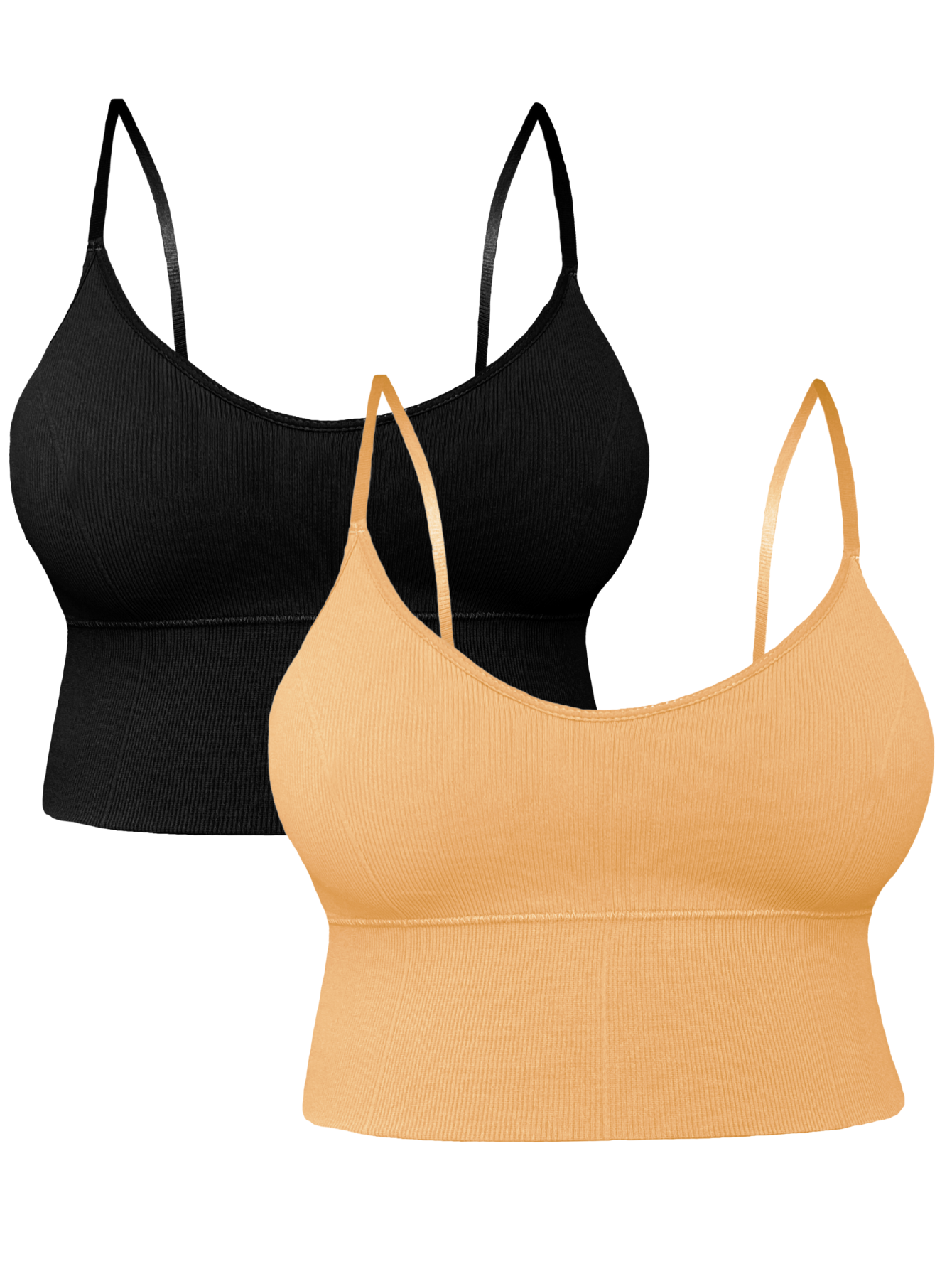 Foto 2 pulgar | Set De 2 Tops Mujer Deportivo Con Relleno Top-1013-px2 Variedad De Colores Blusa Croptop