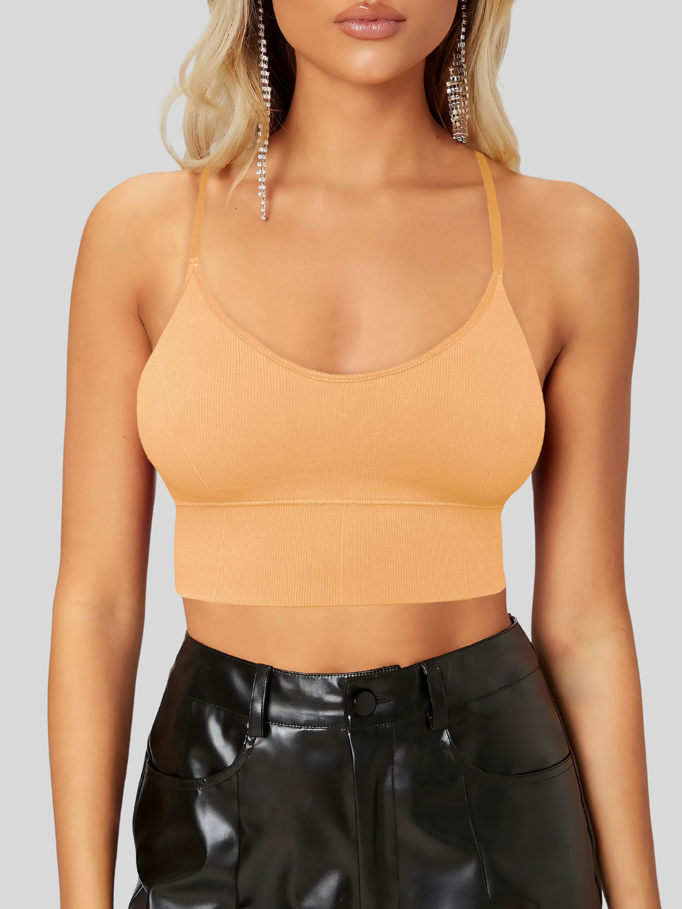 Foto 5 pulgar | Set De 2 Tops Mujer Deportivo Con Relleno Top-1013-px2 Variedad De Colores Blusa Croptop