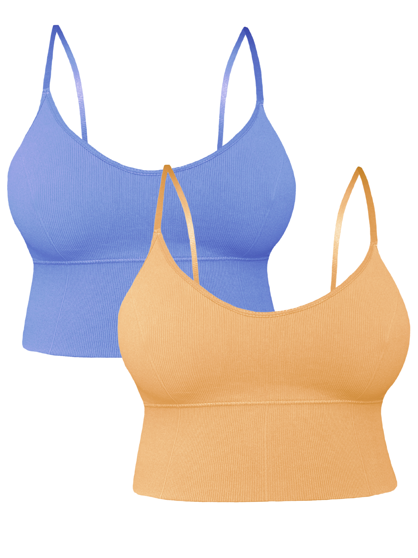Foto 2 pulgar | Set De 2 Tops Mujer Deportivo Con Relleno Top-1013-px2 Variedad De Colores Blusa Croptop