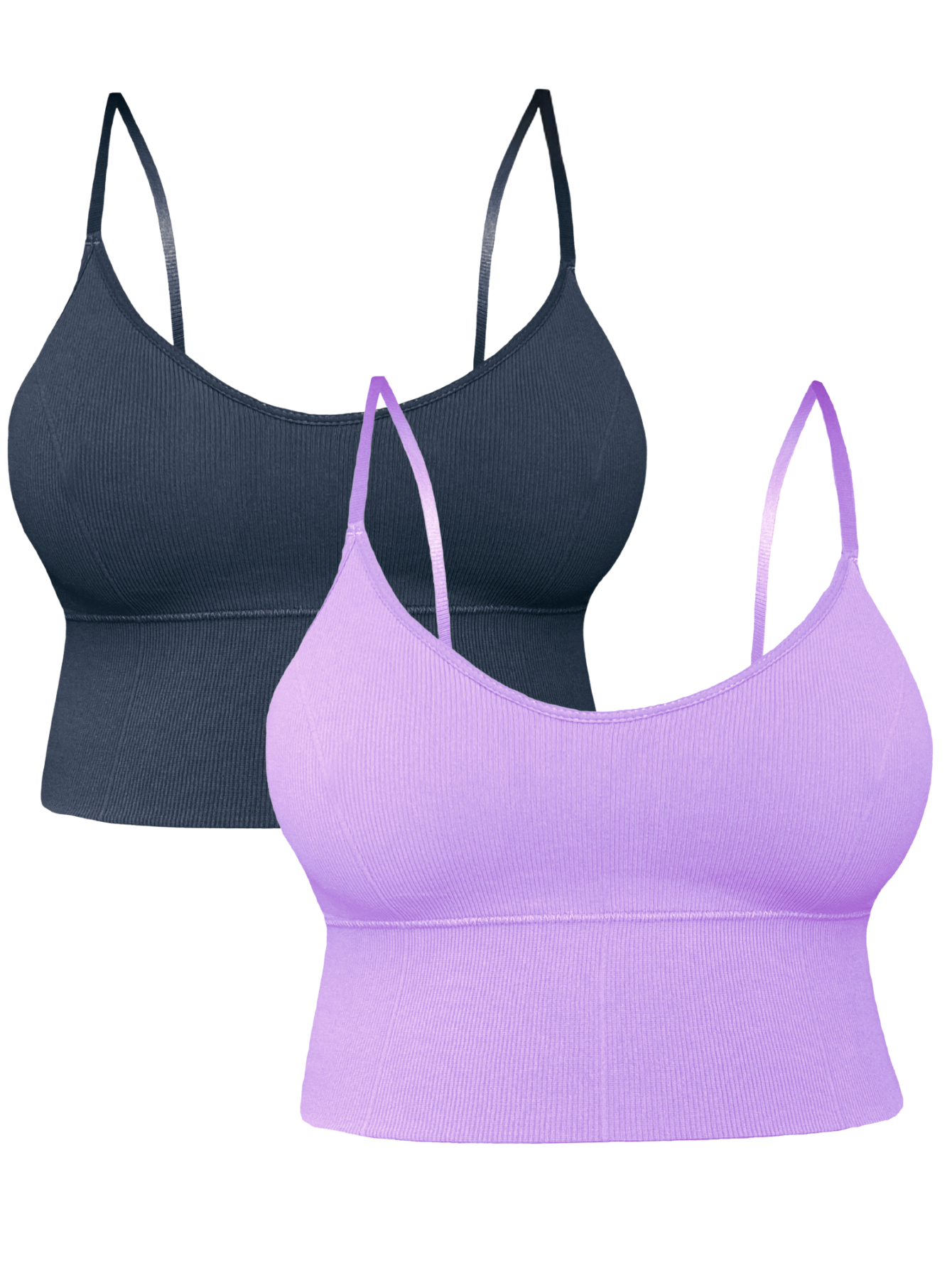 Foto 2 pulgar | Set De 2 Tops Mujer Deportivo Con Relleno Top-1013-px2 Variedad De Colores Blusa Croptop