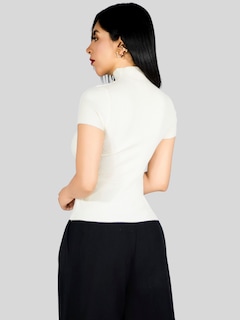 Foto 3 | Set De 2 Blusas De Mujer Stretch Casual Bl-1034-px2 Variedad De Colores Elegante Manga Corta