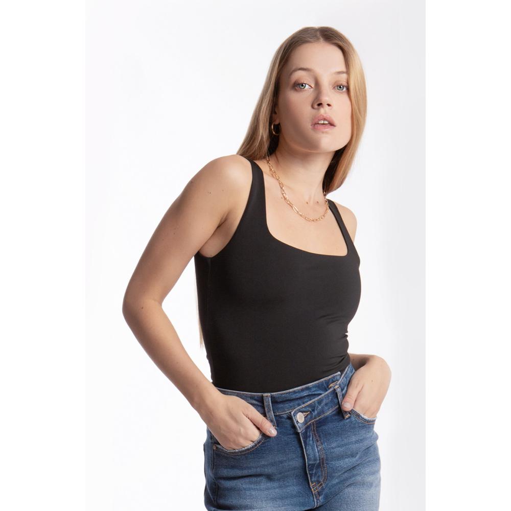 Foto 1 | Body sin Manga Romn Fashion Negro para Mujer